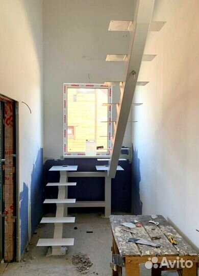 Металлические лестницы с поворотом