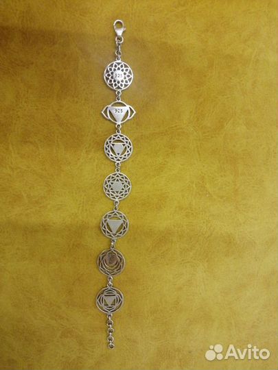 Браслет чакры серебро