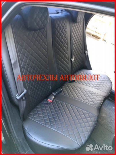 Чехлы Автопилот Chevrolet Spark из экокожи чёрные