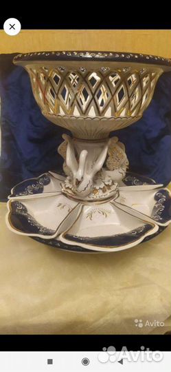 Старинная фруктовница,менажница