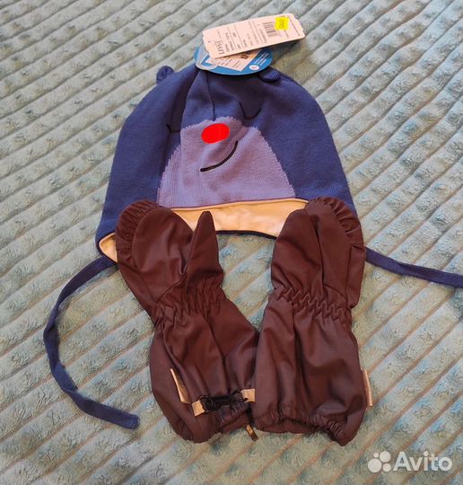 Шапка 46 48 и краги lassie для мальчика