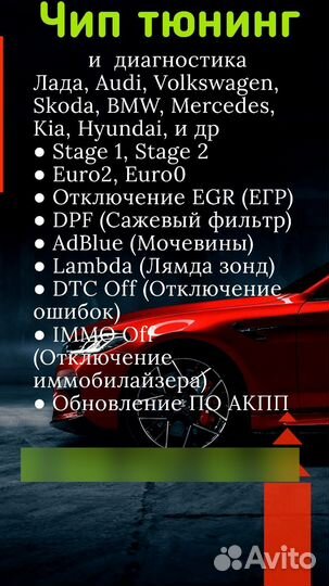 Чип тюнинг, Stage 1,Stage2, Euro2/0, Egr, Dpf