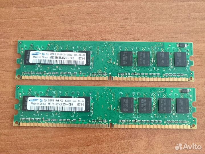 Оперативная память ddr2 samsung 512mb