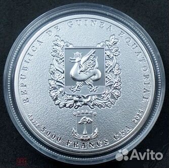 Монета Казанский Кремль серебро Гвинея 2014 год