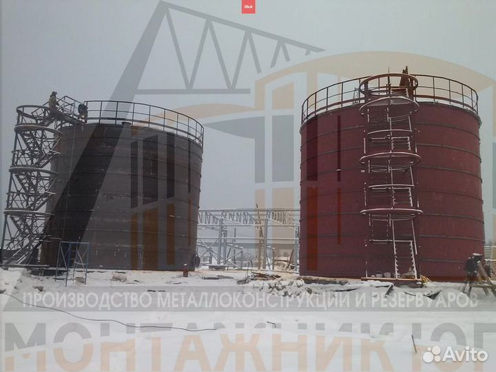 Резервуары вертикальные 1500/1000/700 м3 для Воды