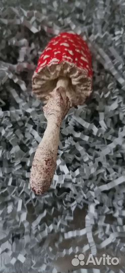 Ватная елочная игрушка Мухоморчик