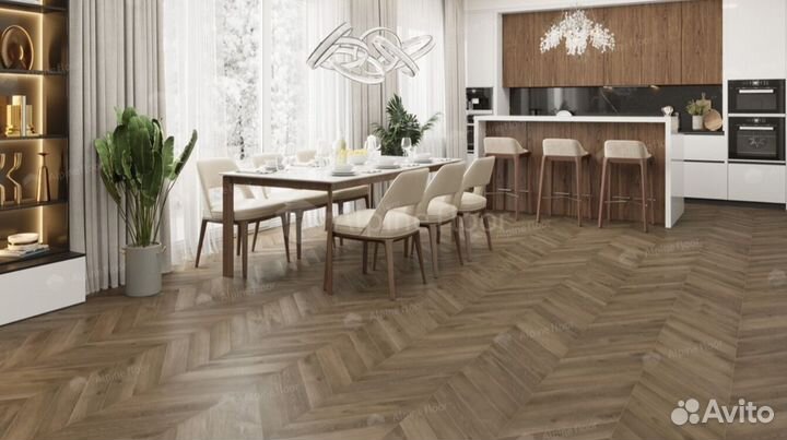 Spc ламинат Alpine floor LVT Дуб Насыщенный Chevro