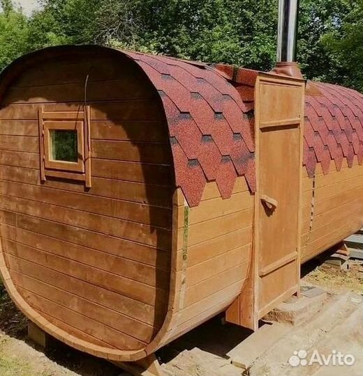 Баня бочка квадро установка за 1 день