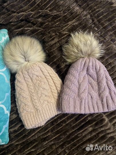 Шапки зимние с натуральным бубоном