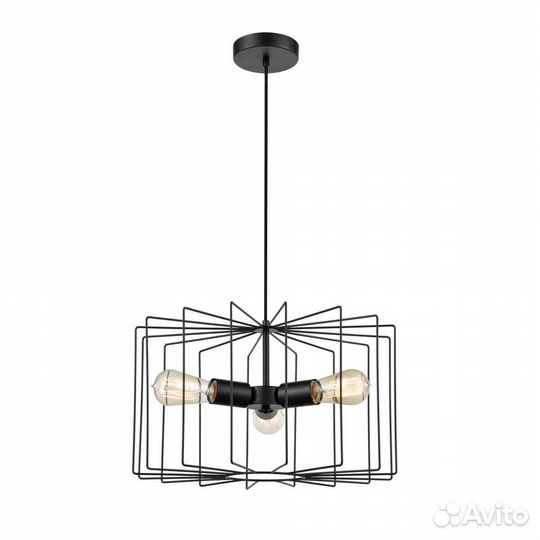 Люстра металл в гостиную модерн 3 лампы