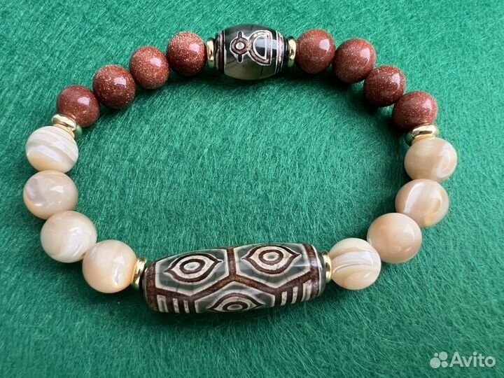 Браслет с Дзи 6 глаз Черепаха и Богатсво