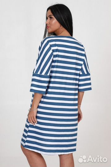 Туника женская Мики Маус в полоску