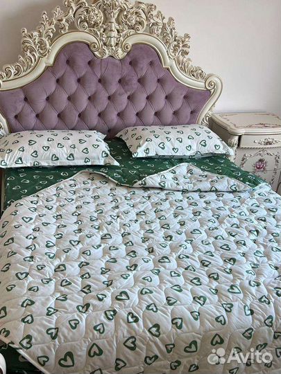 Постельное белье евро с одеялом