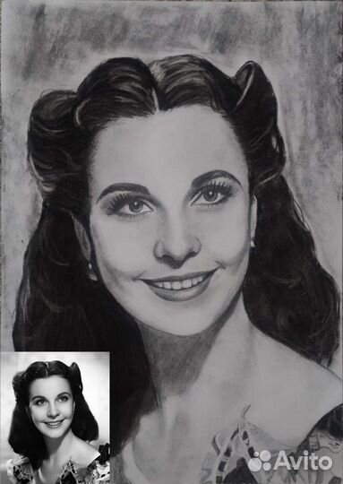 Портрет по фото карандашом