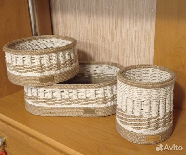 Плетёные корзинки из натуральных материалов