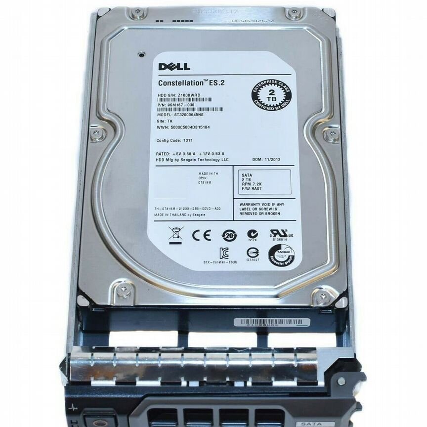 [T31KM] Жесткий Диск Dell 2tb 7200 Sata3 3.5" Hdd T31km