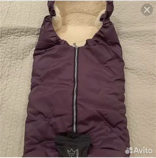 Зимний конверт в коляску на овчине