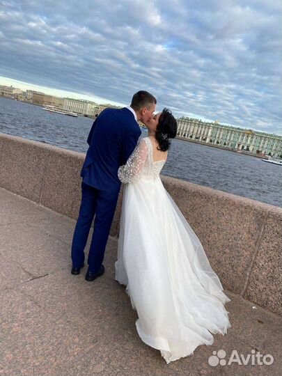Свадебное платье 44 46 новое