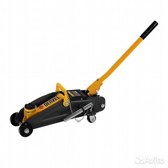 Домкрат Denzel подкатной, 2 т, 130-330 мм, в кейсе