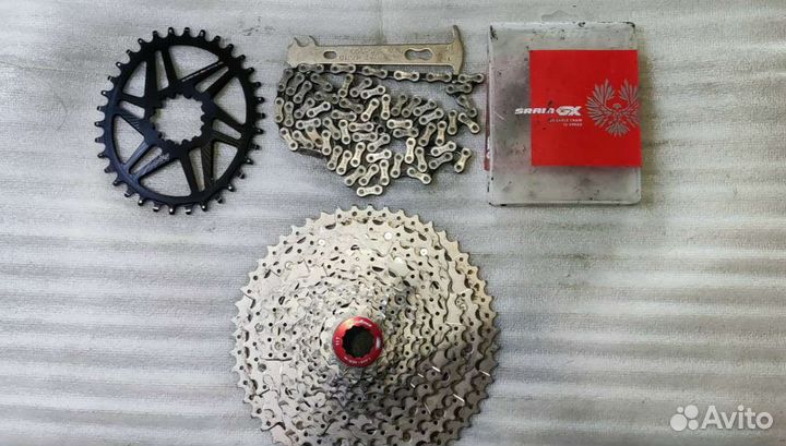 Кассета SunRace 12 ск, цепь Sram GX, Neutrino