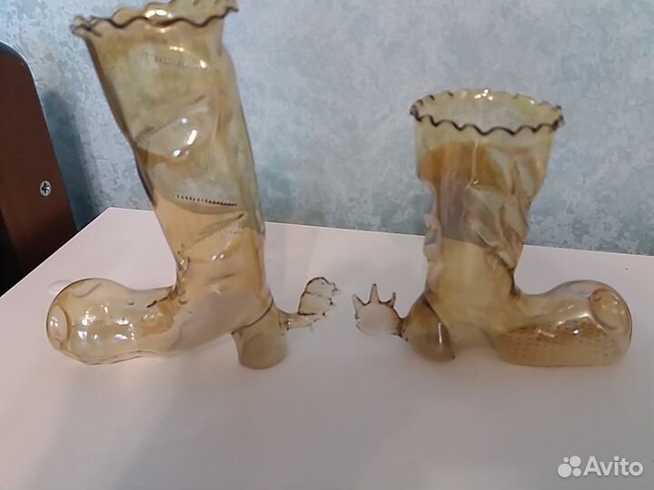 Сапожки стеклянные со шпорами