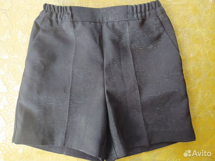 Шорты на мальчика праздничные черные р.116