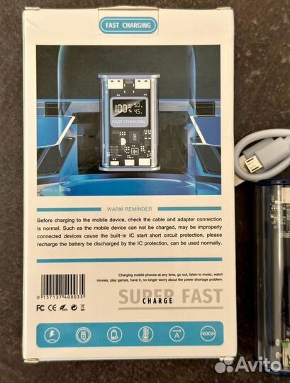 Внешний аккумулятор power bank 10000 mah