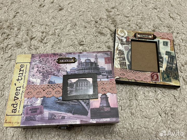 Шкатулка для украшений + рамка для фото