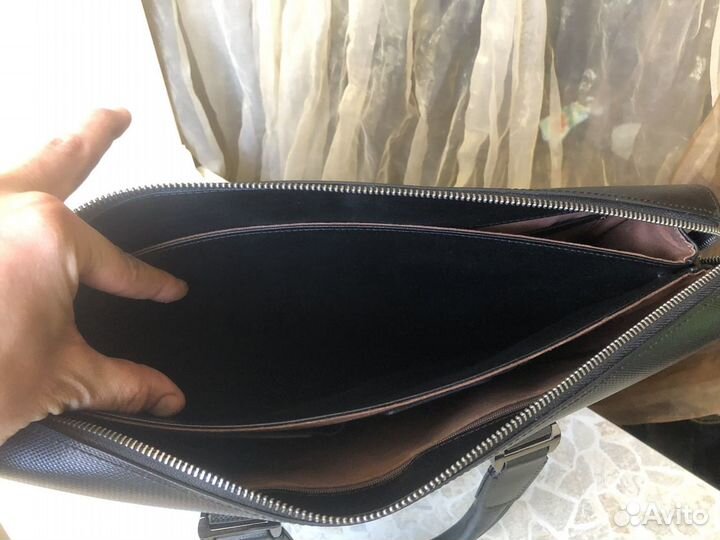 Мужской кожаный портфель Mont Blanc