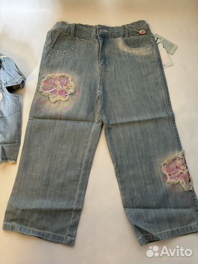 Детский джинсовый костюм деним