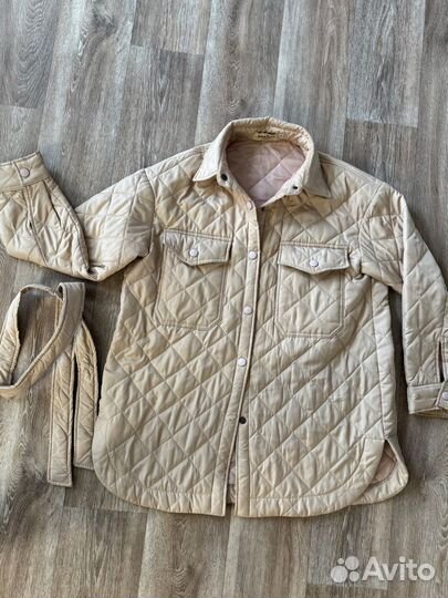 Стеганная куртка рубашка женская