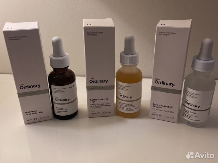 Набор из 3-ёх пилингов - сывороток The Ordinary