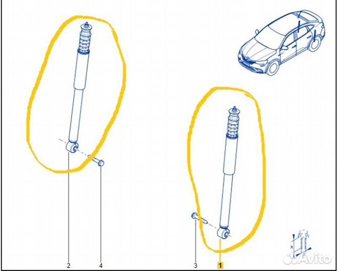 Амортизатор задний Renault Arkana JC