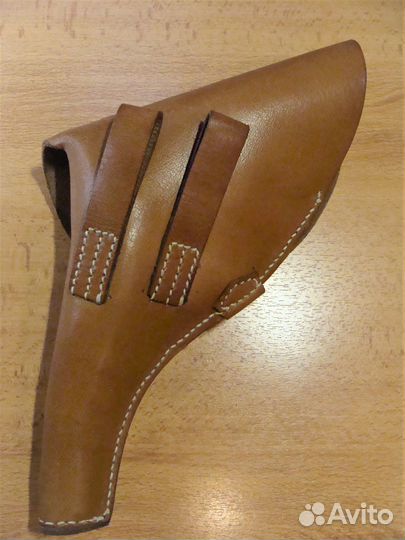 Кобура для царского Нагана, кожа, реплика, пятка