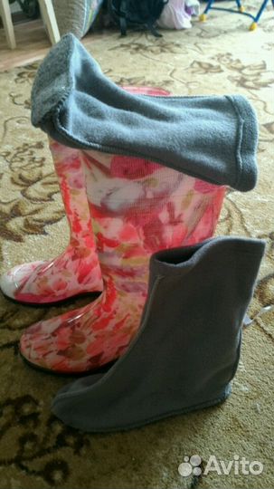Сапоги с теплым носком, новые