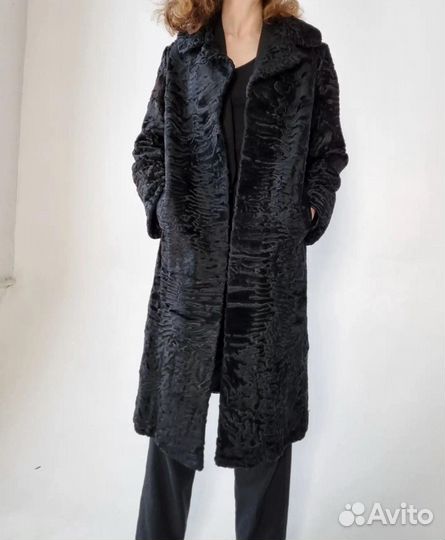 Пальто каракульча Swakara, размер оверсайз