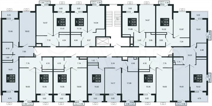 1-к. квартира, 44,4 м², 3/4 эт.