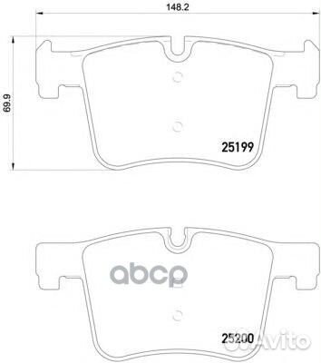 Колодки тормозные дисковые перед P06075 Brembo