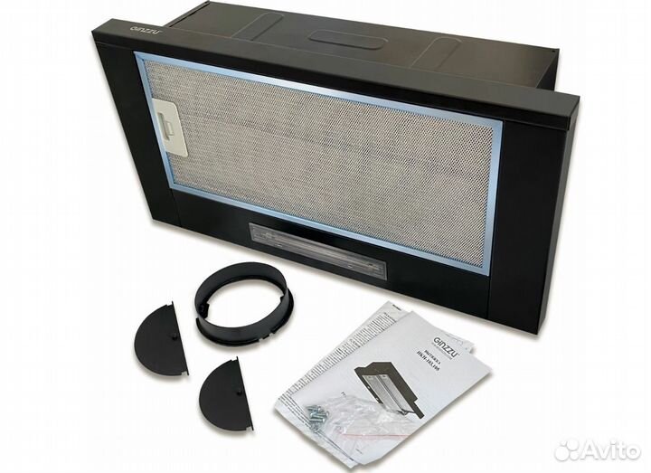 Вытяжка встраиваемая HKH-107 Ginzzu черная 460м3/ч