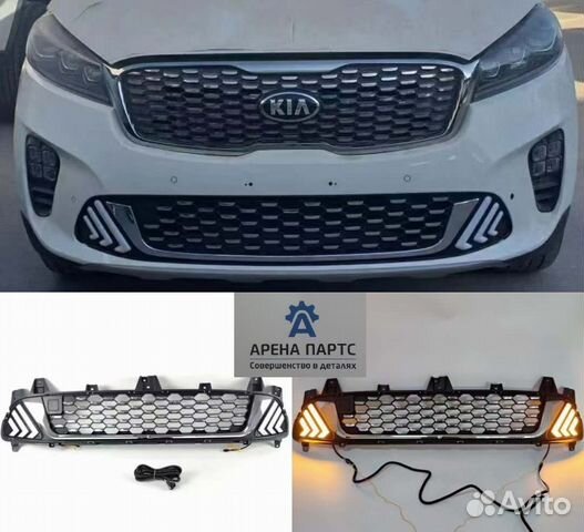 Как снять бампер соренто прайм Решетка Бампера Kia Sorento Prime 2018 2020 год купить в Москве Jorden 86560C551
