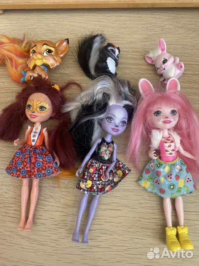 За 2 куклы enchantimals Mattel оригинал