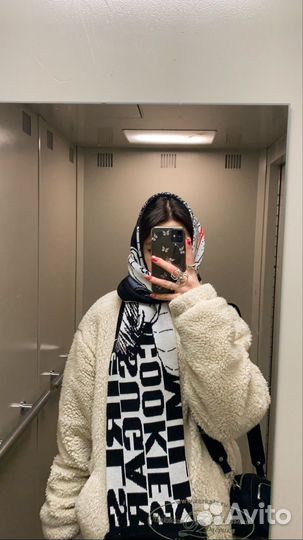 Теплый двусторонний шарф