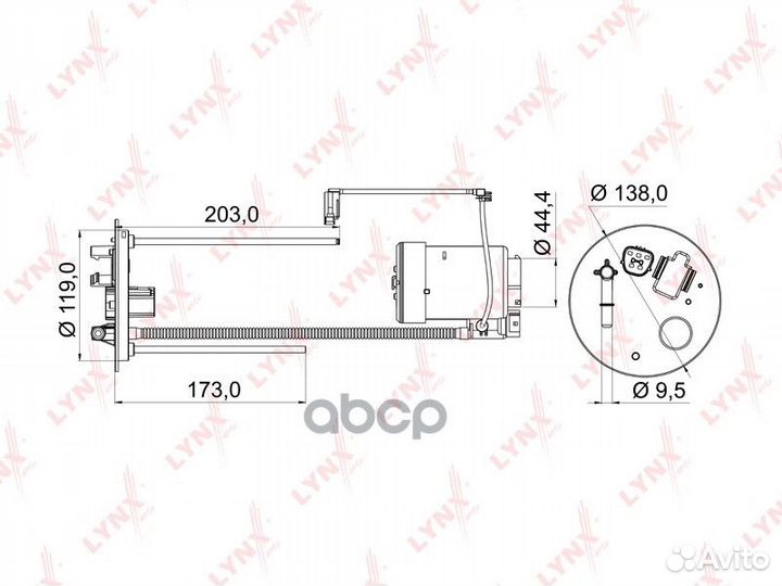 Фильтр топливный LF968M lynxauto