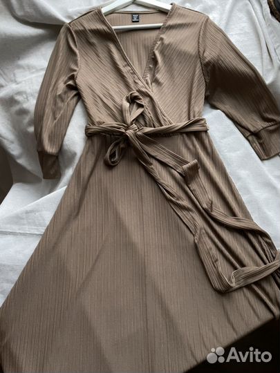 Праздничное платье в пол на запах XL