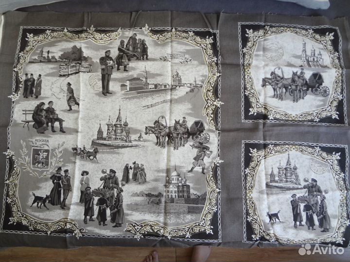 Ткань натуральный лен, купон