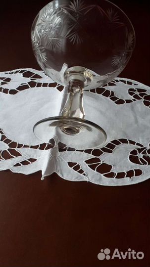 Ваза для фруктов на ножке стекло СССР