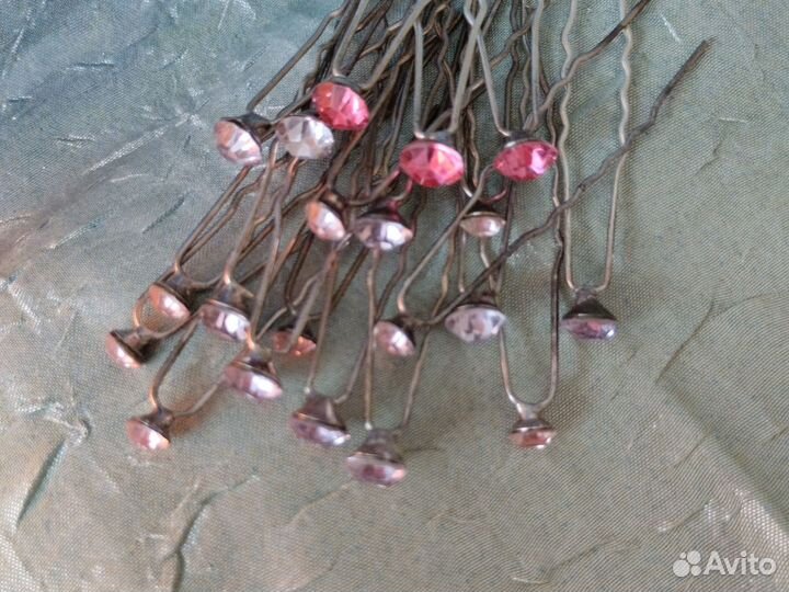 Шпильки для волос со стразами. 20шт Набором