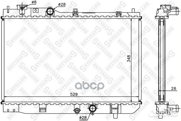 1025840SX stellox 10-25840-SX радиатор системы