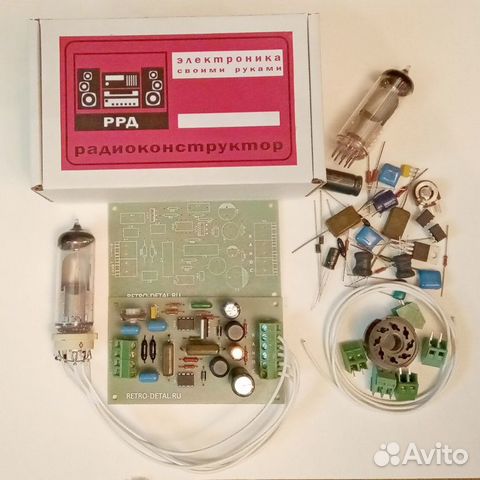 Индикатор уровня звука на лампе 6е1п - конструктор купить в Москве ...