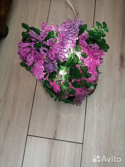 Ночник ручной работы, из бисера